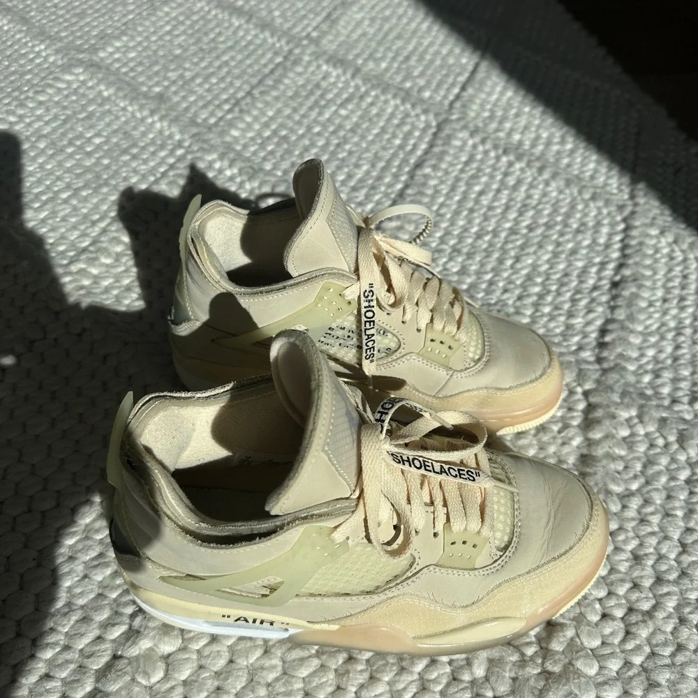 2020 Off-White x Wmns Air Jordan 4 Retro SP 'Sail' - Picture 3 of 8
